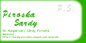 piroska sardy business card