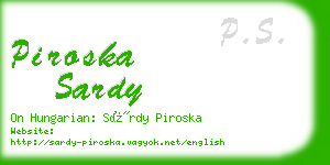 piroska sardy business card